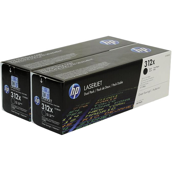Тонер-картридж HP 312X Black Dual Pak LaserJet Toner Cartridge (CF380XD) — для бизнеса и офиса