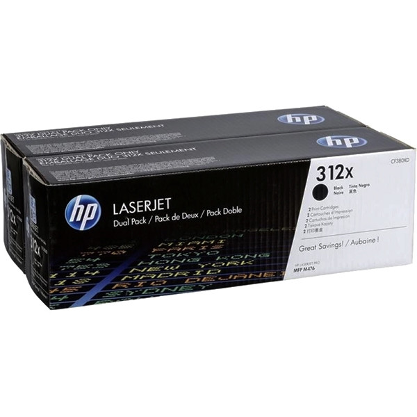Тонер-картридж HP 312X Black Dual Pak LaserJet Toner Cartridge (CF380XD) — для бизнеса и офиса