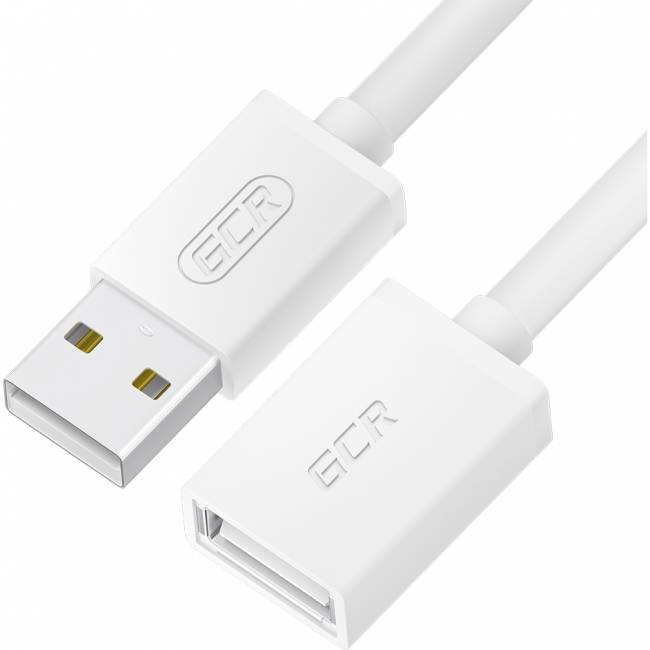 GCR Удлинитель 1.8m USB 2.0 AM/AF, белый, GCR-55064 Удлинитель Greenconnect 1.8 м (GCR-55064) — для бизнеса и офиса