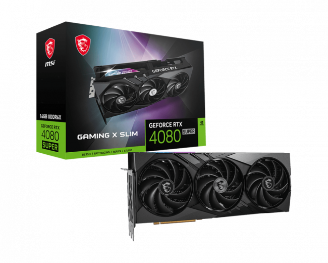 Видеокарта MSI GeForce RTX 4080 SUPER 16G GAMING X SLIM — для бизнеса и офиса Видеокарта MSI GeForce RTX 4080 SUPER 16G GAMING X SLIM — для бизнеса и офиса