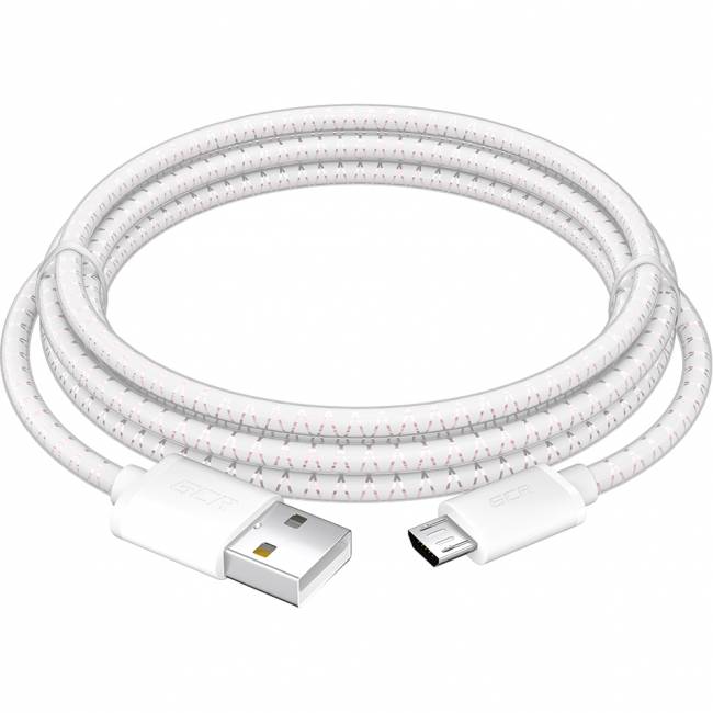 GCR Кабель 1.5m MicroUSB, бело-розовый, белые коннекторы, быстрая зарядка, 28/24 AWG, GCR-54451 Кабель Greenconnect 1.5 м (GCR-54451) — для бизнеса и офиса
