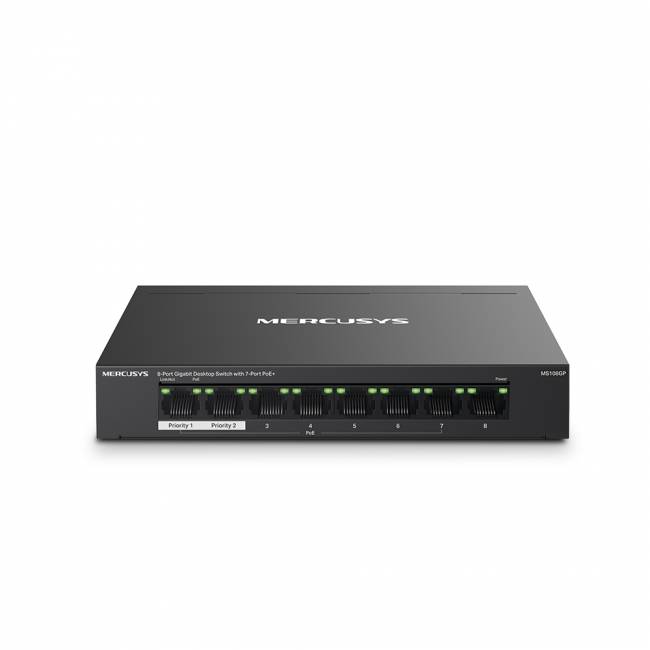 Коммутатор Mercusys MS108GP — для бизнеса и офиса Коммутатор Mercusys MS108GP — для бизнеса и офиса