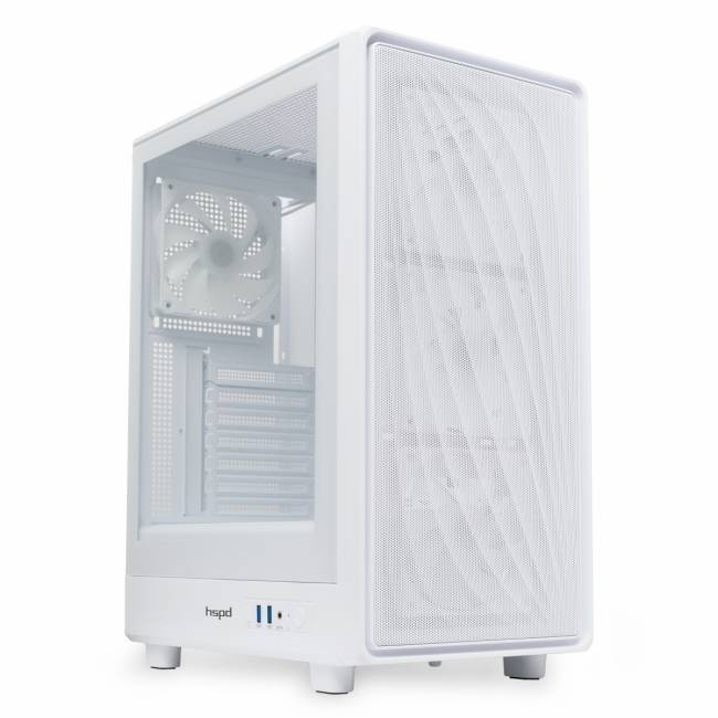 Корпус без блока питания HSPD M510-TGWH-ARGB — для бизнеса и офиса Корпус без блока питания HSPD M510-TGWH-ARGB — для бизнеса и офиса