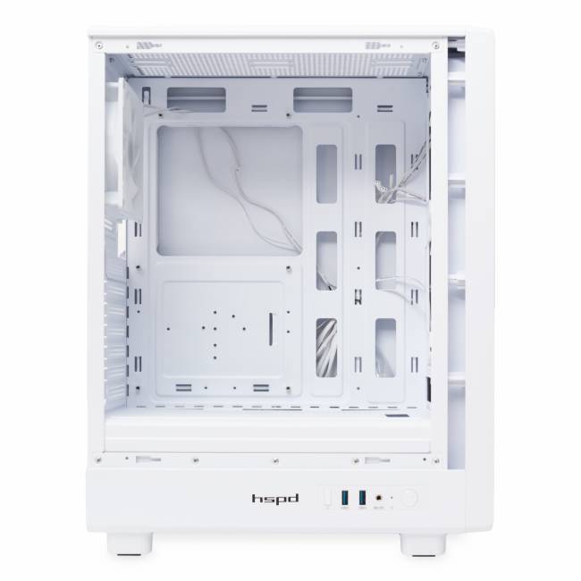 Корпус без блока питания HSPD M510-TGWH-ARGB — для бизнеса и офиса Корпус без блока питания HSPD M510-TGWH-ARGB — для бизнеса и офиса