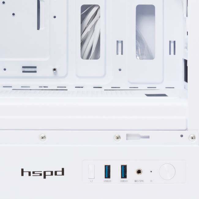 Корпус без блока питания HSPD M510-TGWH-ARGB — для бизнеса и офиса Корпус без блока питания HSPD M510-TGWH-ARGB — для бизнеса и офиса