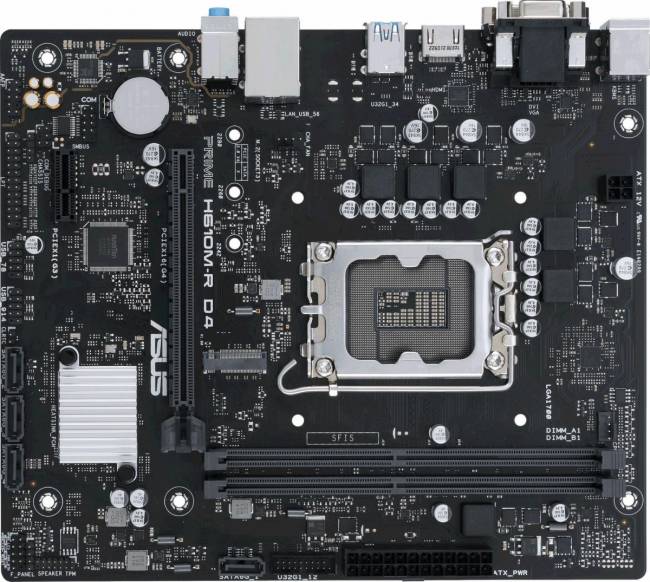 Материнская плата ASUS PRIME H610M-R D4-SI — для бизнеса и офиса