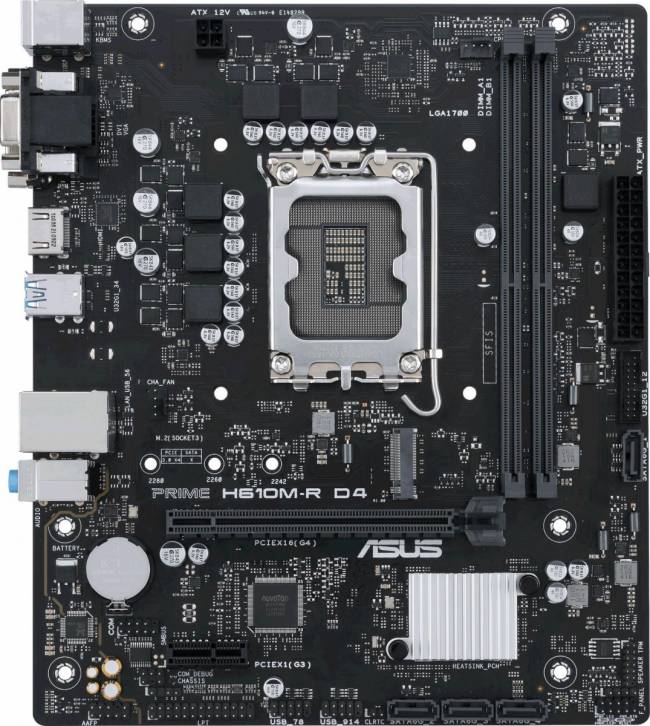 Материнская плата ASUS PRIME H610M-R D4-SI — для бизнеса и офиса