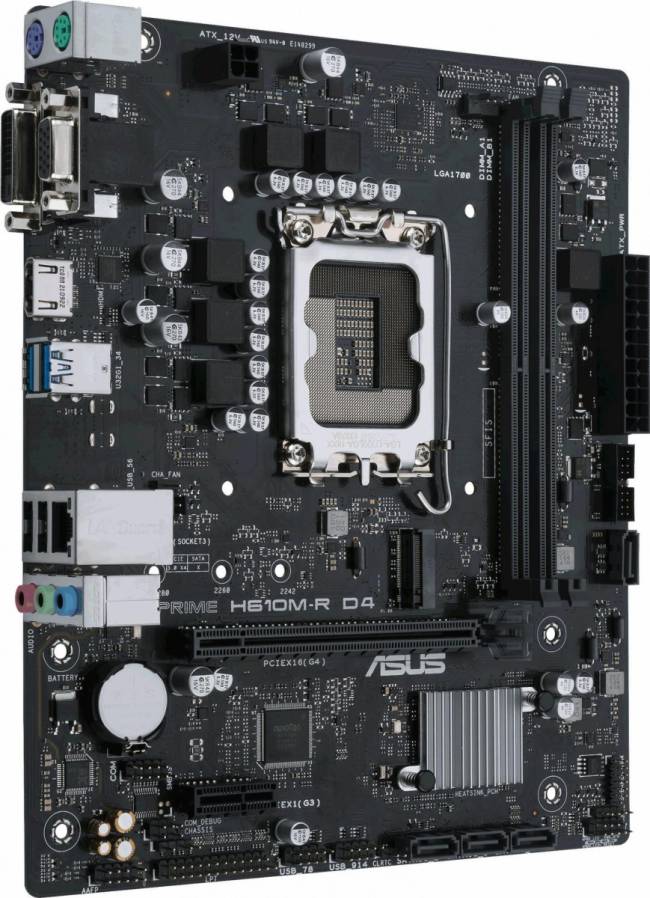 Материнская плата ASUS PRIME H610M-R D4-SI — для бизнеса и офиса