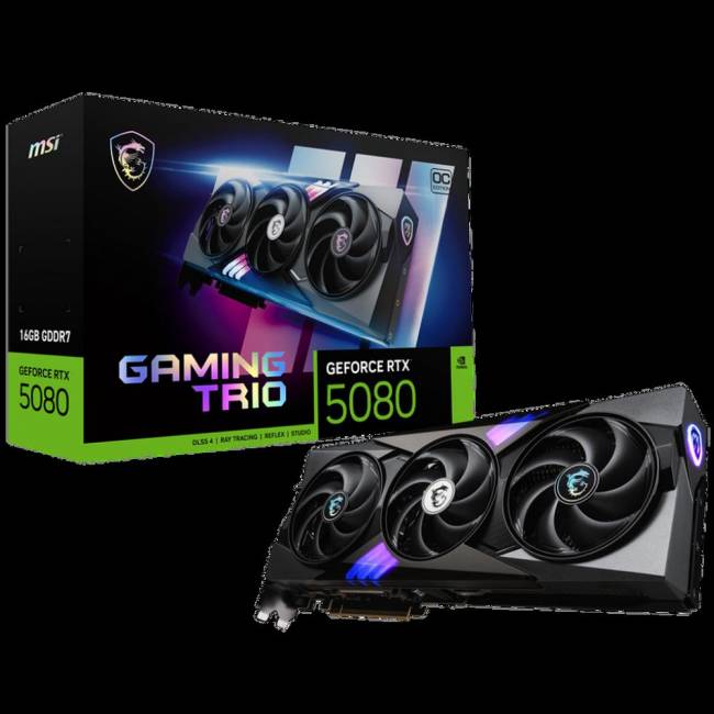 Видеокарта MSI RTX 5080 16G GAMING TRIO OC — для бизнеса и офиса Видеокарта MSI RTX 5080 16G GAMING TRIO OC — для бизнеса и офиса