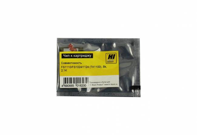 Чип Hi-Black к картриджу Kyocera FS-1110/FS-1024/1124MFP (TK-1100), Bk, 2,1K — для бизнеса и офиса