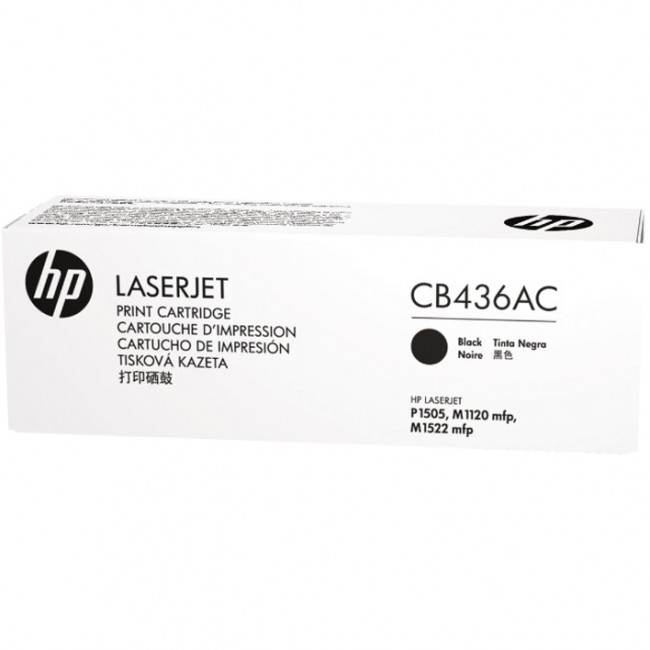 Тонер-картридж HP 36A Black LaserJet Print Cartridge Contract (CB436AC) — для бизнеса и офиса Тонер-картридж HP 36A Black LaserJet Print Cartridge Contract (CB436AC) — для бизнеса и офиса