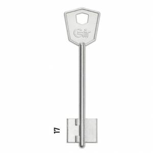Заготовка дверного ключа Крит-М KRT1D 100*22,0*17,4 мм