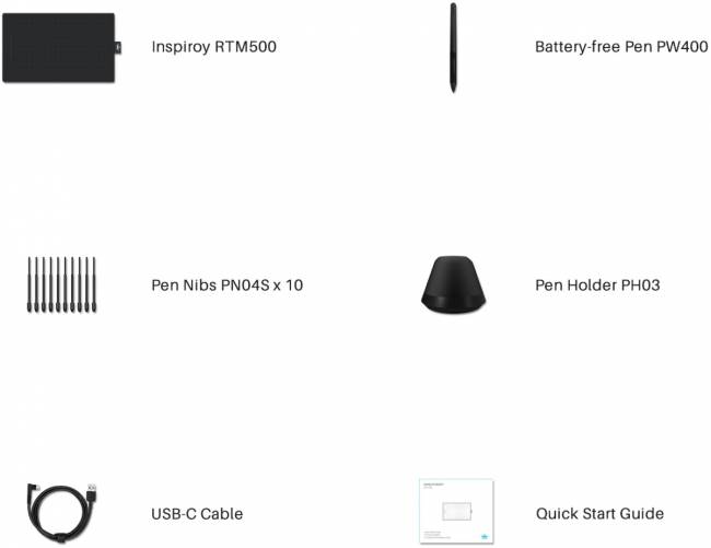 Графический планшет Huion Inspiroy RTM-500 Black — для бизнеса и офиса Графический планшет Huion Inspiroy RTM-500 Black — для бизнеса и офиса