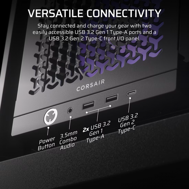 Корпус без блока питания Corsair CC-9011296-WW — для бизнеса и офиса Корпус без блока питания Corsair CC-9011296-WW — для бизнеса и офиса