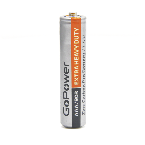 Батарейка GoPower R03 AAA BL4 Heavy Duty 1.5V (4/48/576) блистер (4 шт.) Батарейка GoPower R03 AAA (00-00015595) — для бизнеса и офиса Батарейка GoPower R03 AAA BL4 Heavy Duty 1.5V (4/48/576) блистер (4 шт.) Батарейка GoPower R03 AAA (00-00015595) — для бизнеса и офиса