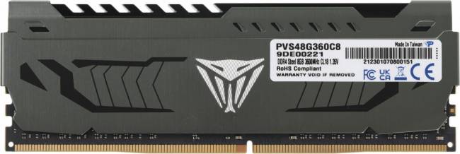 Память DDR4 8Gb 3600MHz Patriot PVS48G360C8 — для бизнеса и офиса Память DDR4 8Gb 3600MHz Patriot PVS48G360C8 — для бизнеса и офиса