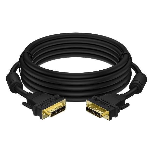 GCR Кабель PROF 5.0m DVI-D, черный, GOLD, ферритовые кольца, OD 8.5mm, 28 AWG, DVI/DVI, 25M/25M, двойной экран Greenconnect GCR-54235 — для бизнеса и офиса GCR Кабель PROF 5.0m DVI-D, черный, GOLD, ферритовые кольца, OD 8.5mm, 28 AWG, DVI/DVI, 25M/25M, двойной экран Greenconnect GCR-54235 — для бизнеса и офиса