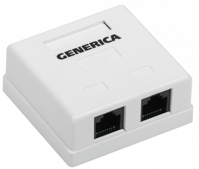 Настенная информационная розетка RJ45 8P8C, кат.5Е UTP, 2-порта, белая ITK CS2-1C5EU-22 — для бизнеса и офиса Настенная информационная розетка RJ45 8P8C, кат.5Е UTP, 2-порта, белая ITK CS2-1C5EU-22 — для бизнеса и офиса