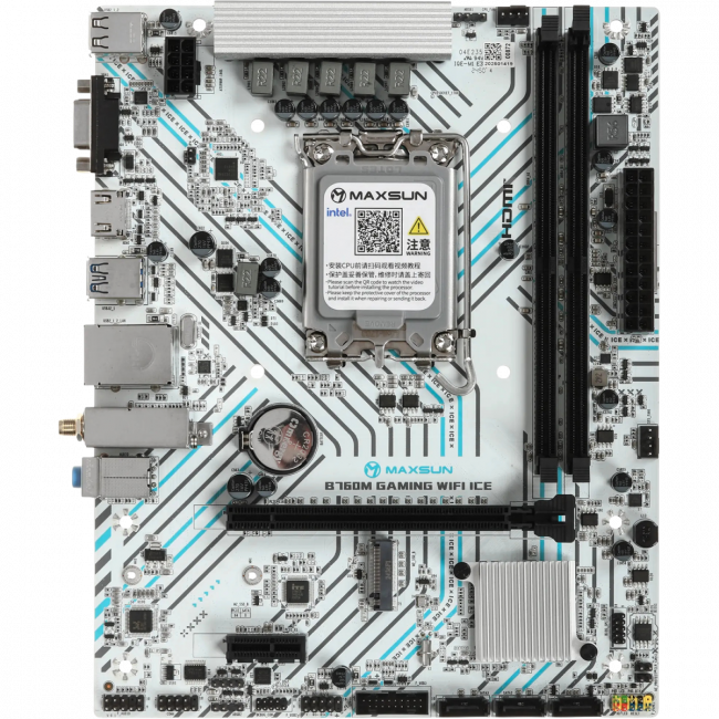 Материнская плата MAXSUN MS-B760M GAMING WIFI ICE — для бизнеса и офиса Материнская плата MAXSUN MS-B760M GAMING WIFI ICE — для бизнеса и офиса