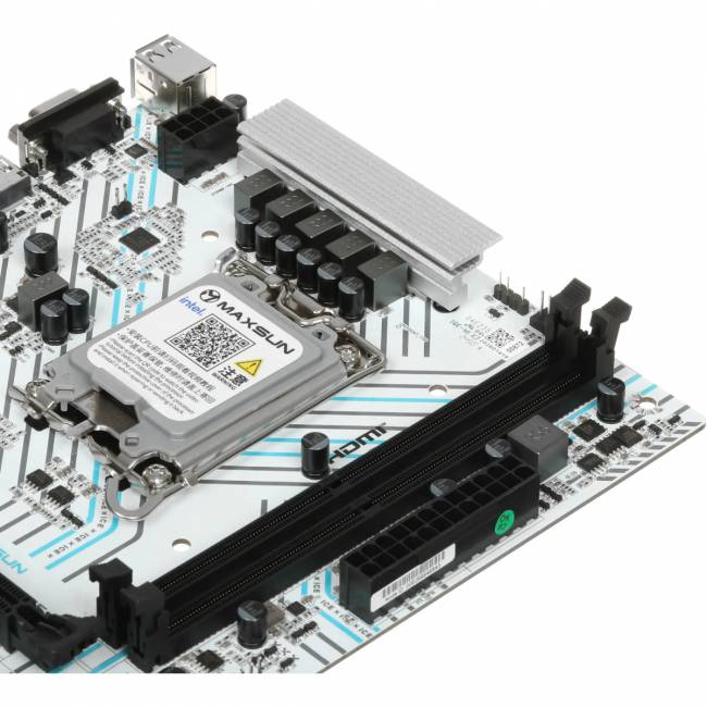 Материнская плата MAXSUN MS-B760M GAMING WIFI ICE — для бизнеса и офиса Материнская плата MAXSUN MS-B760M GAMING WIFI ICE — для бизнеса и офиса