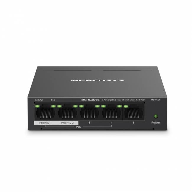Коммутатор Mercusys MS105GP — для бизнеса и офиса Коммутатор Mercusys MS105GP — для бизнеса и офиса