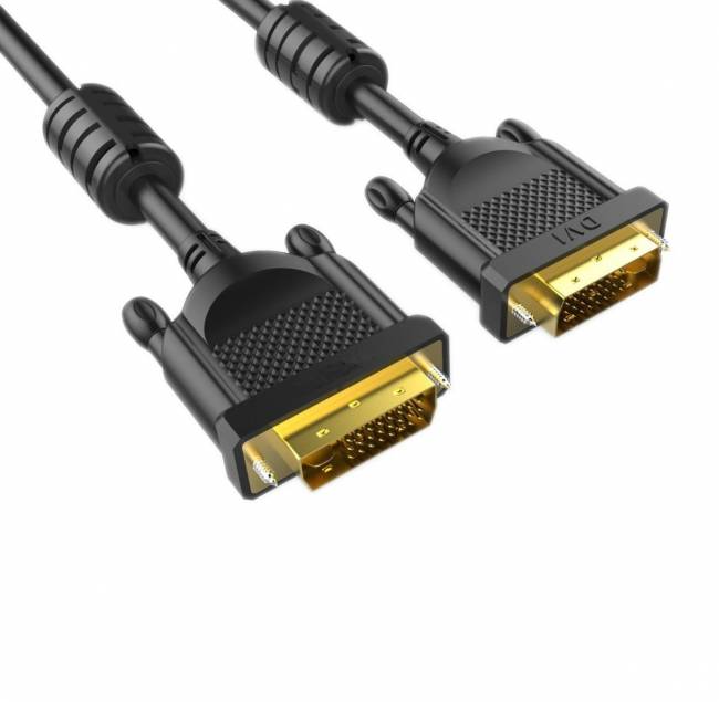 Кабель DVI (24+1) M/M  5m, 2 фильтра Aopen/Qust <ACG442GD-5M> VCOM DVI-D (m) - DVI-D (m) 5м — для бизнеса и офиса