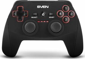 Беспроводной геймпад SVEN GC-2040 (11 кл. 2 мини-джойстика, D-pad, Soft Touch, PC/PS3/Xinput) Sven GC-2040