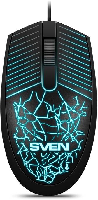 Мышь SVEN RX-70 чёрная (2+1кл. 1200DPI, подсветка, каб. 1,5м, блист.) Sven RX-70 — для бизнеса и офиса Мышь SVEN RX-70 чёрная (2+1кл. 1200DPI, подсветка, каб. 1,5м, блист.) Sven RX-70 — для бизнеса и офиса