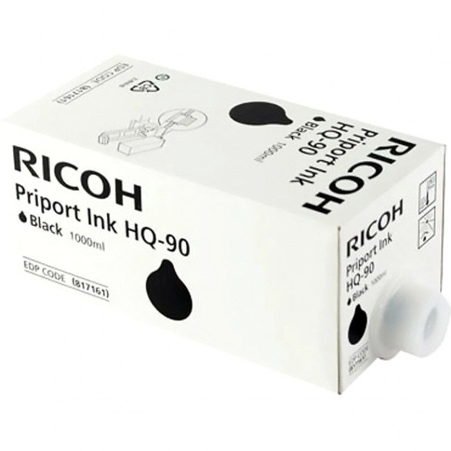 Чернила для дупликатора тип HQ90 чёрные (CS) Ricoh HQ90 (817161) — для бизнеса и офиса Чернила для дупликатора тип HQ90 чёрные (CS) Ricoh HQ90 (817161) — для бизнеса и офиса