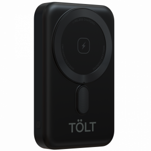 Портативный аккумулятор  TOLT Seg KW101 Black, 10000mAh, 22,5W, fast charging and PD, wireless, magnetic, black, CCC TÖLT KW101 Black