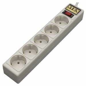 Фильтр SVEN Optima Base 1,8 м (5 розеток) серый Sven SV-013974