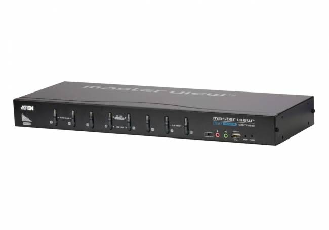Переключатель, электрон., KVM+Audio, 1 user USB+DVI => 8 cpu USB+DVI, со шнурами USB DVI-D 2x1.8м., 1920x1200 DVI Single Link/2048x1536 VGA, 1U 19", исп.спец.шнуры, OSD, каскад 512, (2-портовый USB 2.0 hub) ATEN CS1768 — для бизнеса и офиса Переключатель, электрон., KVM+Audio, 1 user USB+DVI => 8 cpu USB+DVI, со шнурами USB DVI-D 2x1.8м., 1920x1200 DVI Single Link/2048x1536 VGA, 1U 19", исп.спец.шнуры, OSD, каскад 512, (2-портовый USB 2.0 hub) ATEN CS1768 — для бизнеса и офиса