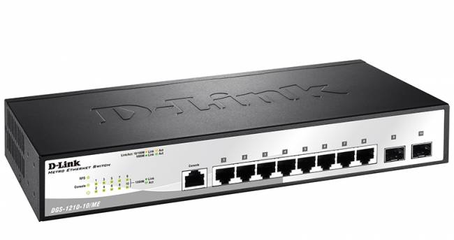 Коммутатор D-Link DGS-1210-10/ME/A1A — для бизнеса и офиса