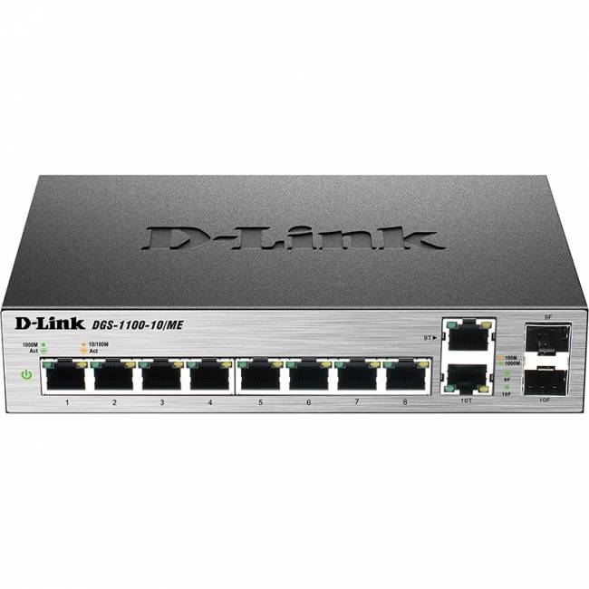 Коммутатор D-Link DGS-1100-10/ME/A2A — для бизнеса и офиса Коммутатор D-Link DGS-1100-10/ME/A2A — для бизнеса и офиса