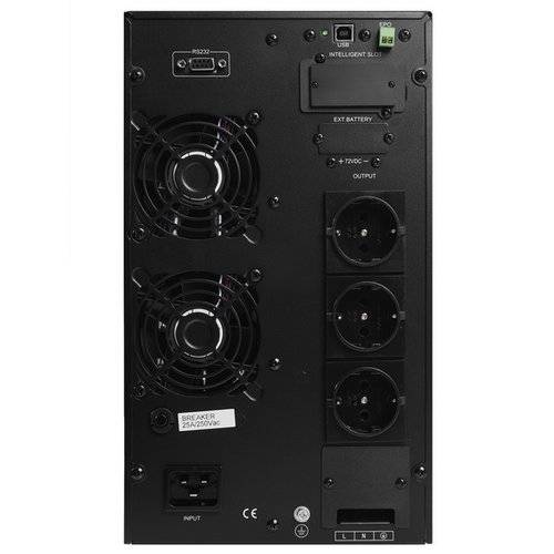 ИБП POWERMAN Online 3000, LCD, двойного преобразования, 3000ВА, 2700Вт, 8 штук IEC320 С13 с резервным питанием, USB, RS232, слот SNMP, разъем EPO, батарея 12В 9Ач 6 шт., 1 кабель для нагрузки C13/C14, 191 х 337 х 460 мм., 25.52 кг. POWERMAN Online 3000I — для бизнеса и офиса ИБП POWERMAN Online 3000, LCD, двойного преобразования, 3000ВА, 2700Вт, 8 штук IEC320 С13 с резервным питанием, USB, RS232, слот SNMP, разъем EPO, батарея 12В 9Ач 6 шт., 1 кабель для нагрузки C13/C14, 191 х 337 х 460 мм., 25.52 кг. POWERMAN Online 3000I — для бизнеса и офиса