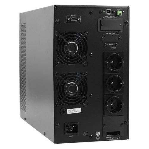 ИБП POWERMAN Online 3000, LCD, двойного преобразования, 3000ВА, 2700Вт, 8 штук IEC320 С13 с резервным питанием, USB, RS232, слот SNMP, разъем EPO, батарея 12В 9Ач 6 шт., 1 кабель для нагрузки C13/C14, 191 х 337 х 460 мм., 25.52 кг. POWERMAN Online 3000I — для бизнеса и офиса ИБП POWERMAN Online 3000, LCD, двойного преобразования, 3000ВА, 2700Вт, 8 штук IEC320 С13 с резервным питанием, USB, RS232, слот SNMP, разъем EPO, батарея 12В 9Ач 6 шт., 1 кабель для нагрузки C13/C14, 191 х 337 х 460 мм., 25.52 кг. POWERMAN Online 3000I — для бизнеса и офиса