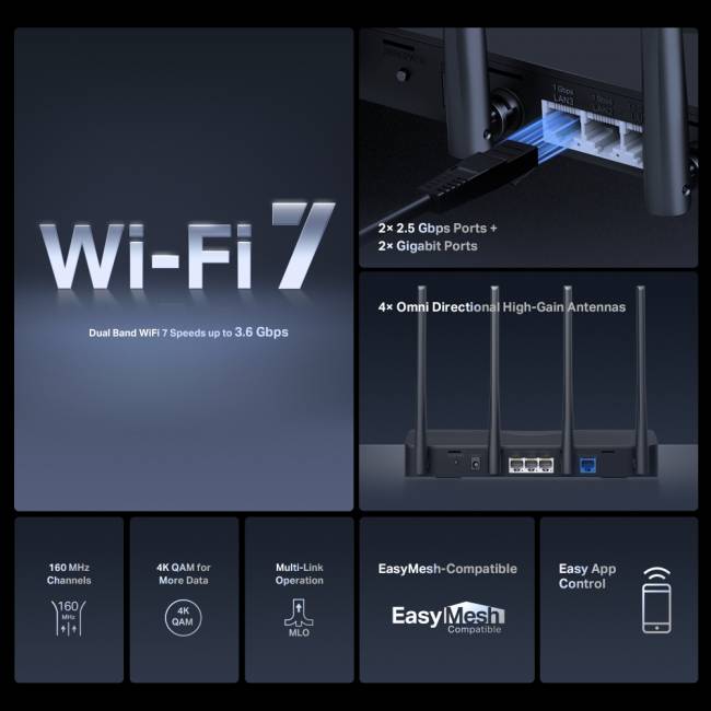 Маршрутизатор Mercusys MR27BE — для бизнеса и офиса Маршрутизатор Mercusys MR27BE — для бизнеса и офиса