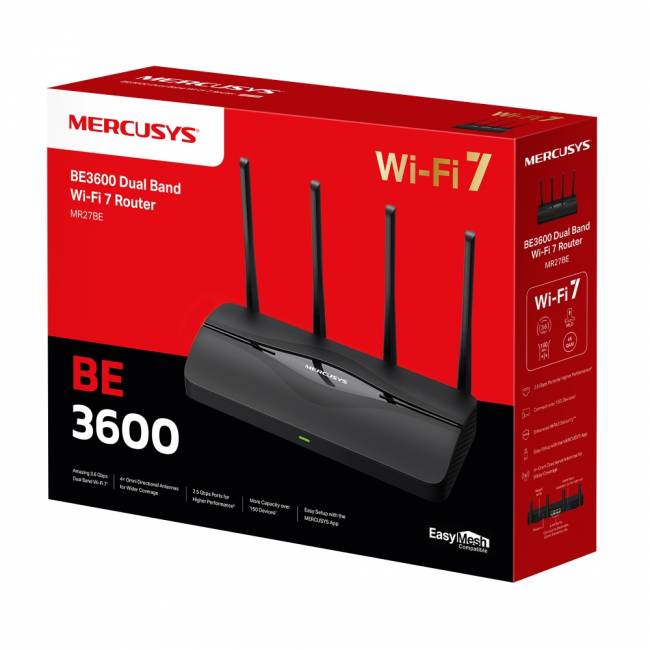 Маршрутизатор Mercusys MR27BE — для бизнеса и офиса Маршрутизатор Mercusys MR27BE — для бизнеса и офиса