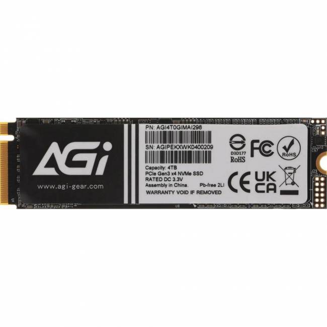 Твердотельный накопитель AGI TECHNOLOGY CO., LTD AGI4T0GIMAI298-CB — для бизнеса и офиса