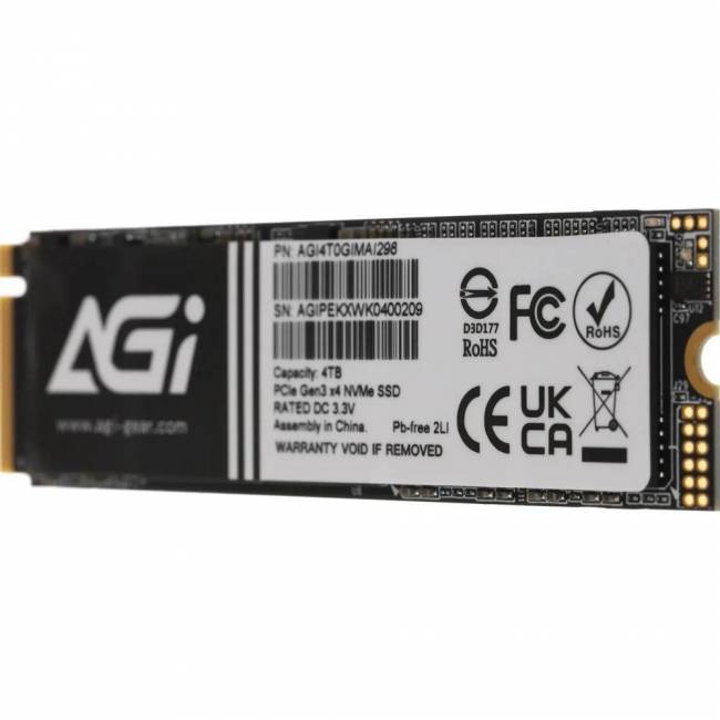 Твердотельный накопитель AGI TECHNOLOGY CO., LTD AGI4T0GIMAI298-CB — для бизнеса и офиса