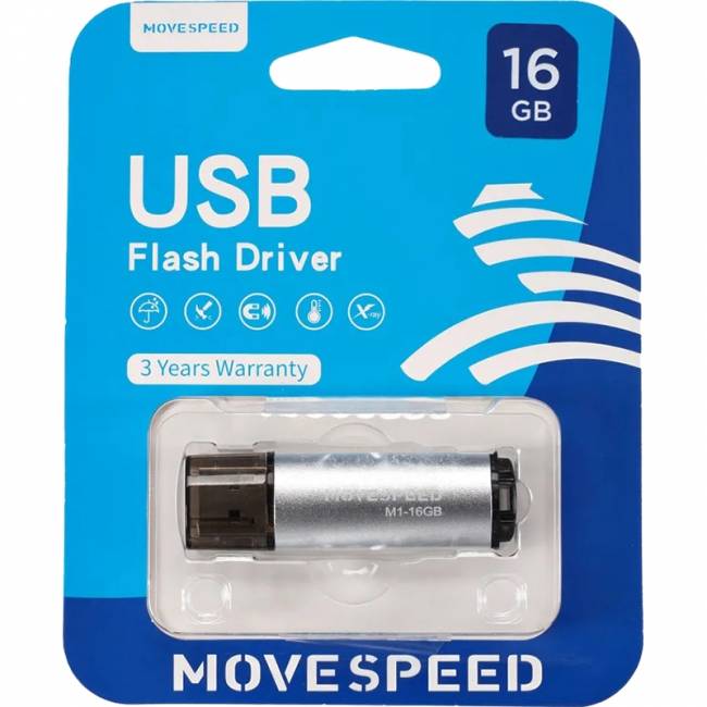 USB2.0 16GB Move Speed M1 серебро Move Speed 16GB M1 (M1-16G) — для бизнеса и офиса USB2.0 16GB Move Speed M1 серебро Move Speed 16GB M1 (M1-16G) — для бизнеса и офиса