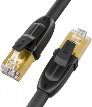 GCR Патч-корд PROF кат.7 ethernet  7.5m F/FTP,  RJ45, CU, 28 AWG, литой, прямой , черный, экранированные коннекторы, GCR-52563 Greenconnect RJ45(m) - RJ45(m) Cat. 7 F/FTP LSZH 7.5м