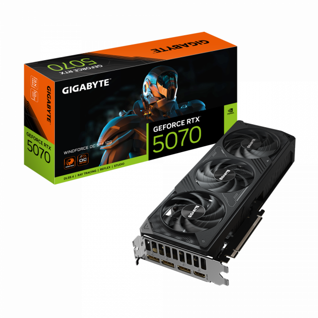 Видеокарта GIGABYTE GV-N5070WF3OC-12GD — для бизнеса и офиса Видеокарта GIGABYTE GV-N5070WF3OC-12GD — для бизнеса и офиса