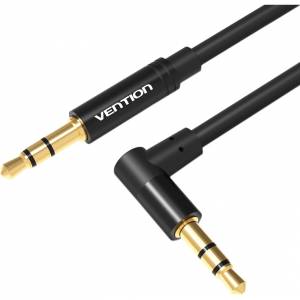 Кабель Vention аудио Jack 3,5 mm M/Jack 3,5 mm M угол 90  - 1м Черный Кабель Vention mini jack 3.5 mm(m)/mini jack 3.5 mm(m) - 1 м (BAKBF-T)
