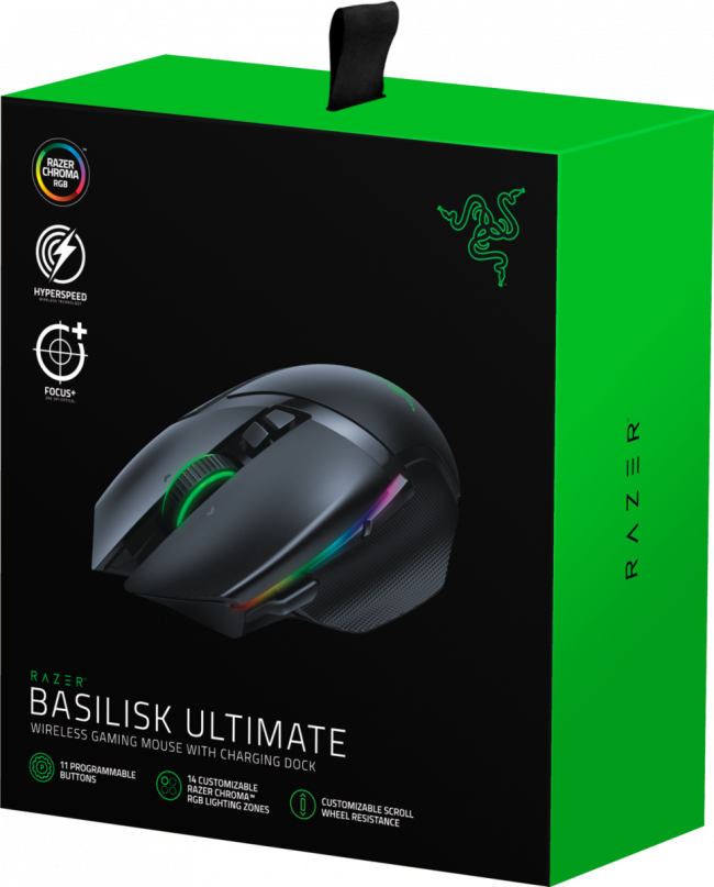 Игровая мышь Razer Basilisk Ultimate & Mouse Dock RAZER BASILISK ULTIMATE 12990 — для бизнеса и офиса