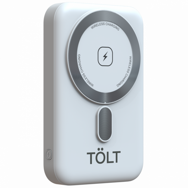 Портативный аккумулятор TOLT Seg KW109 White, 10000mAh, 22,5W, fast charging and PD, wireless, magnetic, white, CCC TÖLT KW109 White — для бизнеса и офиса Портативный аккумулятор TOLT Seg KW109 White, 10000mAh, 22,5W, fast charging and PD, wireless, magnetic, white, CCC TÖLT KW109 White — для бизнеса и офиса