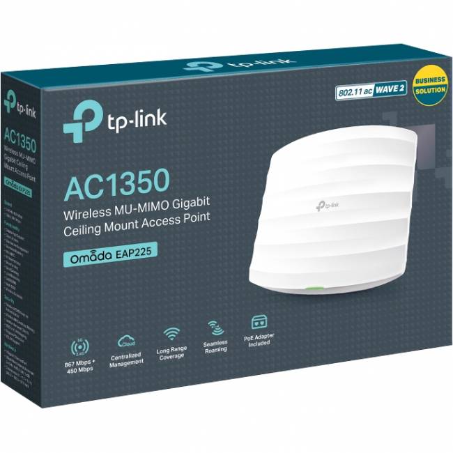 Точка доступа TP-Link EAP225 V5 — для бизнеса и офиса Точка доступа TP-Link EAP225 V5 — для бизнеса и офиса