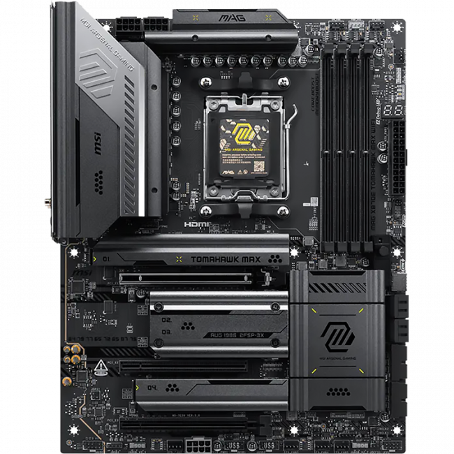 Материнская плата MSI MAG X870E TOMAHAWK MAX WIFI — для бизнеса и офиса Материнская плата MSI MAG X870E TOMAHAWK MAX WIFI — для бизнеса и офиса
