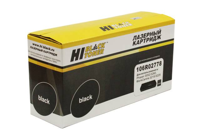 Тонер-картридж Hi-Black (HB-106R02778) для Xerox Phaser 3052/3260/WC 3215/3225, 3K (старая прошивка) — для бизнеса и офиса Тонер-картридж Hi-Black (HB-106R02778) для Xerox Phaser 3052/3260/WC 3215/3225, 3K (старая прошивка) — для бизнеса и офиса