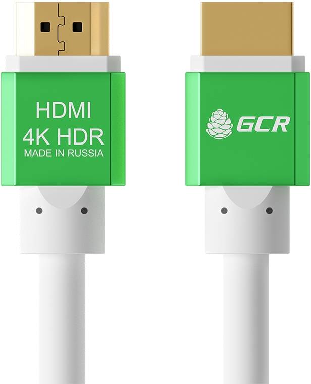 Greenconnect Кабель 1.0m HDMI версия 2.0, HDR 4:2:2, Ultra HD, 4K 60 fps 60Hz/5K*30Hz, 3D, AUDIO, 18.0 Гбит/с, 28/28 AWG, OD7.3mm, тройной экран, белый, AL корпус зеленый, GCR-51295 Greenconnect HDMI (m) - HDMI (m) 1м — для бизнеса и офиса Greenconnect Кабель 1.0m HDMI версия 2.0, HDR 4:2:2, Ultra HD, 4K 60 fps 60Hz/5K*30Hz, 3D, AUDIO, 18.0 Гбит/с, 28/28 AWG, OD7.3mm, тройной экран, белый, AL корпус зеленый, GCR-51295 Greenconnect HDMI (m) - HDMI (m) 1м — для бизнеса и офиса